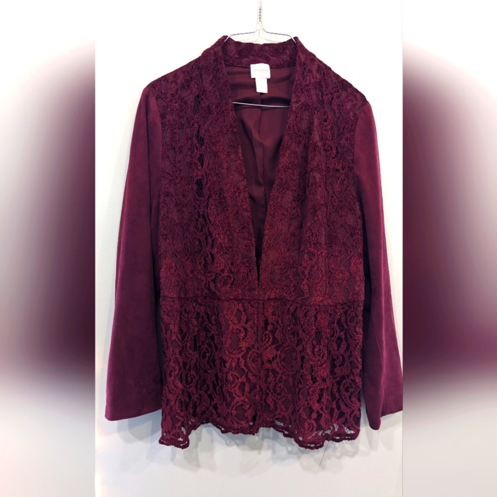 Chicos Blazer Size 2 Gathered waist